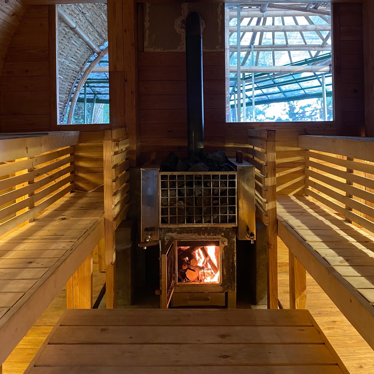 The wood-fired stove